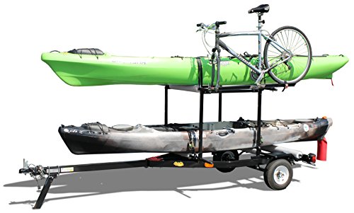 Stacked kayak trailer