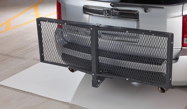folding hitch cargo carrier