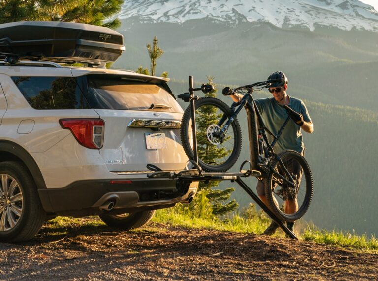 ebike bike rack with ramp